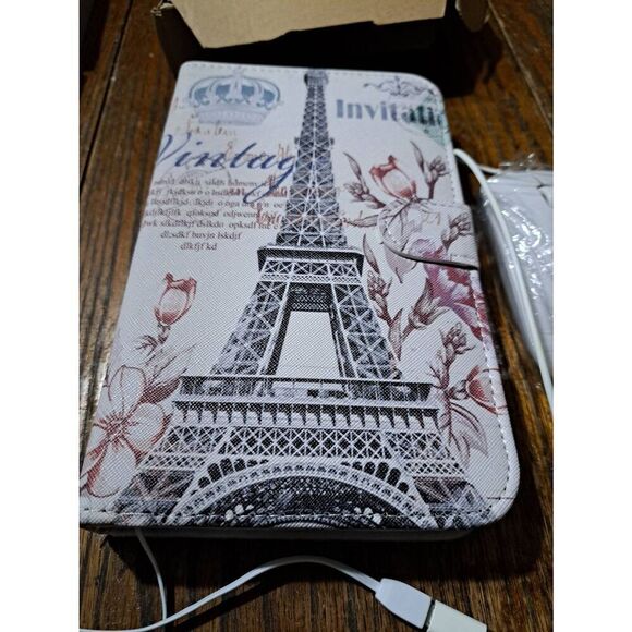 New Paris Theme Charging Tablet Case with Keyboard and Mouse Type C - Picture 2 of 8